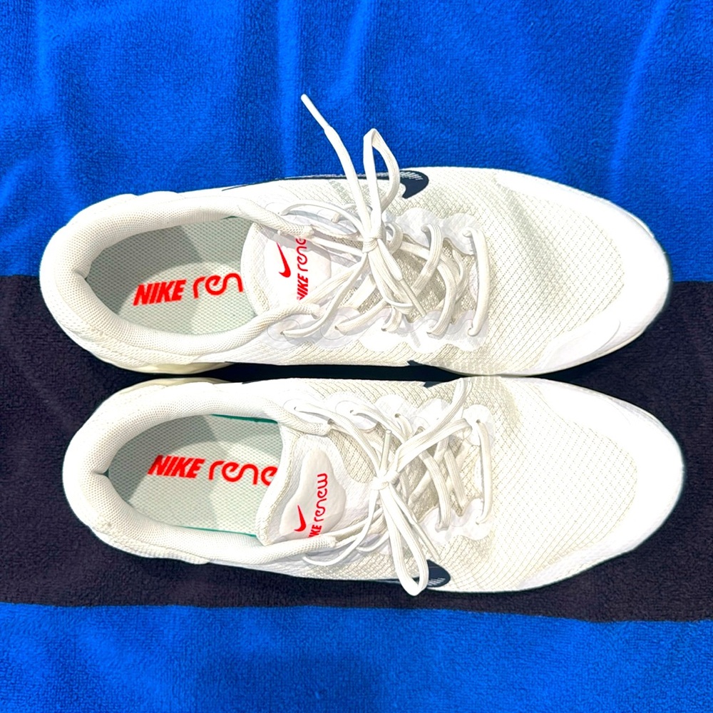 Nike  Renew White and Black Men's Athletic Shoes
